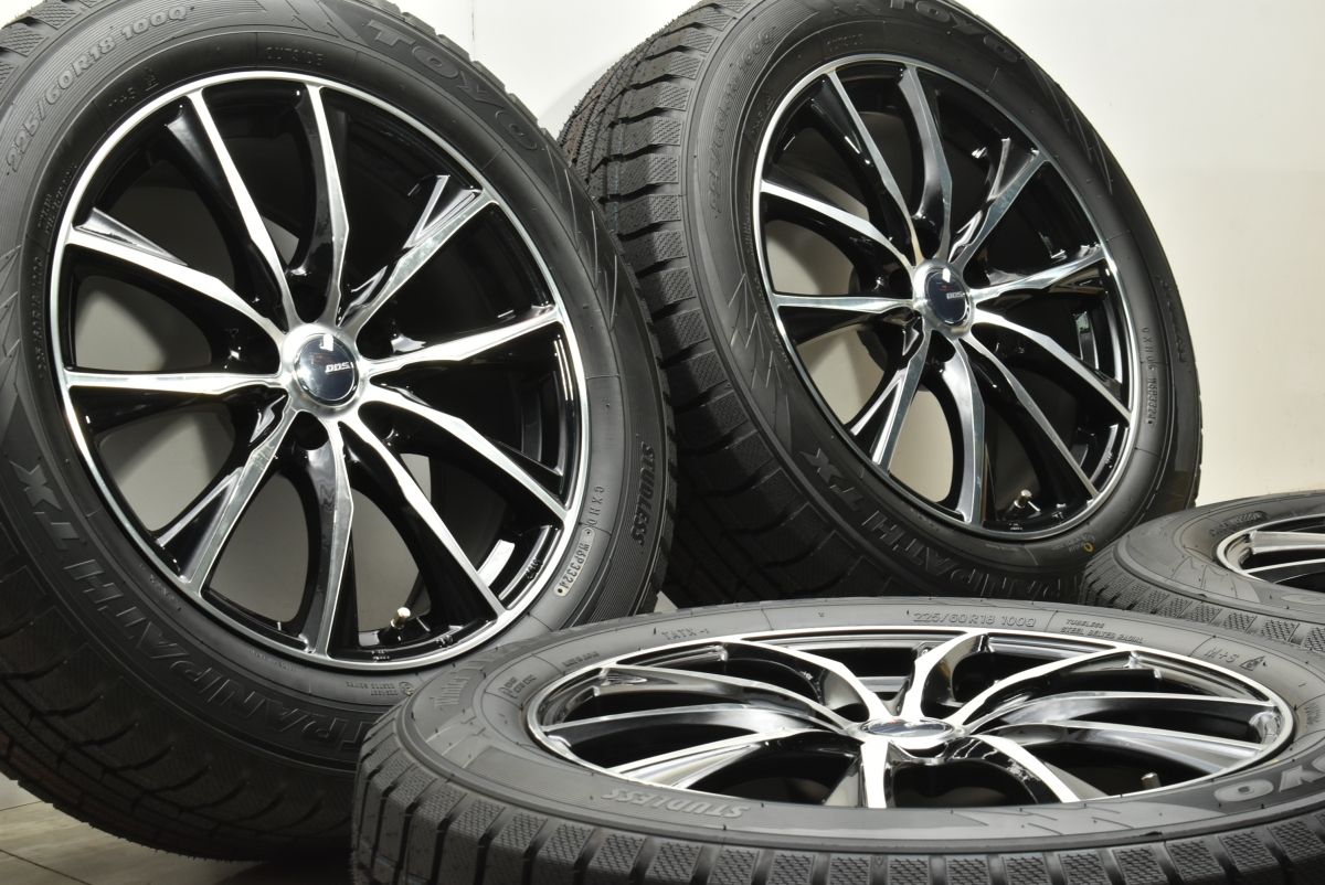 イボ ライン付き超バリ溝 DOS 18 in 7 5 J 38 PCD 114 3 トーヨー ウィンタートランパス TX 225 60 R エクストレイル ハリアー RAV 4