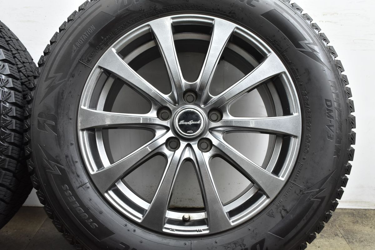  超バリ溝 DM V 3付 ユーロスピード 17 in 7 J 48 PCD 114 3 ブリヂストン ブリザック 225 65 R レガシィアウトバック CR CX 5 17インチ タイヤ ホイールセット