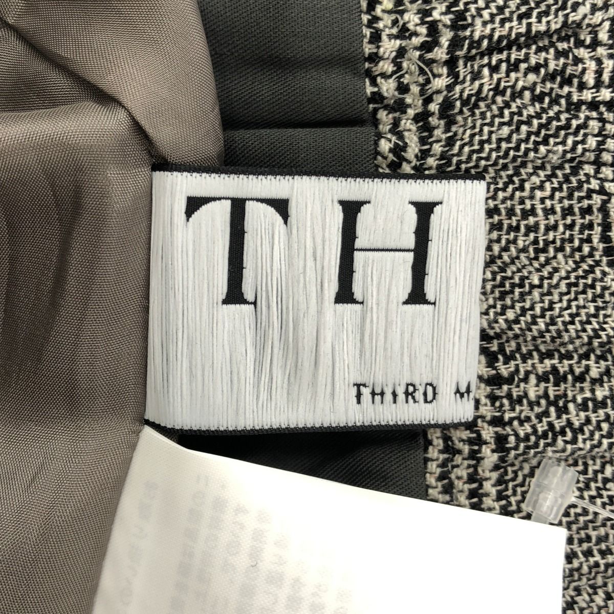 THIRD MAGAZINE サードマガジン 24SS グレンチェックハイウエストスカート A0841FS 308 グレー系 2 GULLKHAN_COM