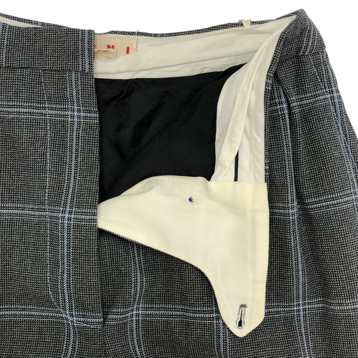 MARNI マルニ 20AW ウールチェックトラウザーパンツ PAMA0192U0 グレー 38 DECORATOM_COM_BR