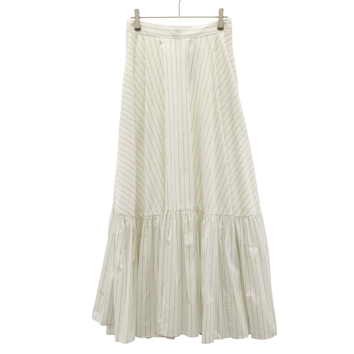 PLAN C プラン シー ストライプフ スカート GOCAA07LBZTC039 ホワイト 36