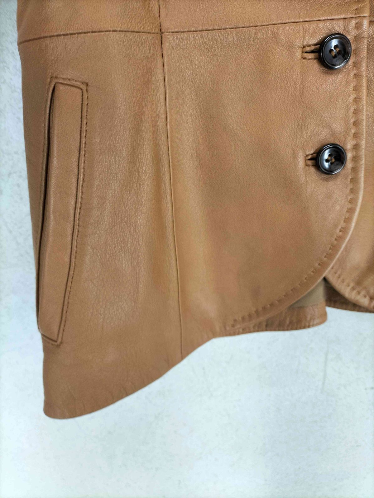 ユーズドフルギ 古着 フォックスファー ラムレザーテーラードジャケット レディース 9AR GULLKHAN_COM