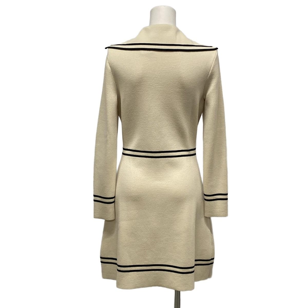 GUCCI グッチ ワンピース サイズS レディース - 644564 ベージュ×黒×ゴールド 長袖 ロング 2021年 ホースビット ウール