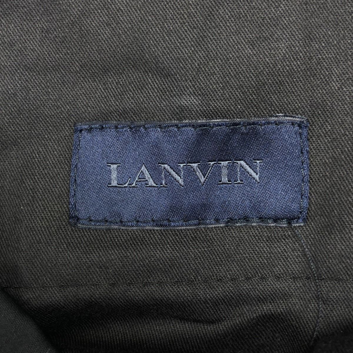 LANVIN ランバン コットンストレートトラウザーパンツ M04PG61 ブラック 46 LANVIN ランバン コットンストレートトラウザーパンツ M04PG61