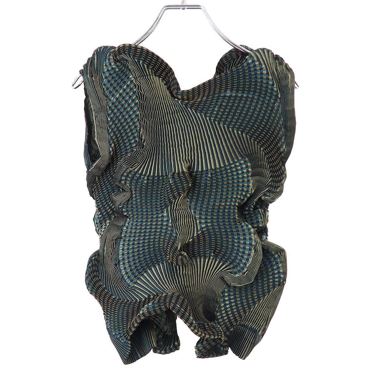 ISSEY MIYAKE イッセイミヤケ 16 AW 3 Dスチームノースリーブトップス グリーン 2