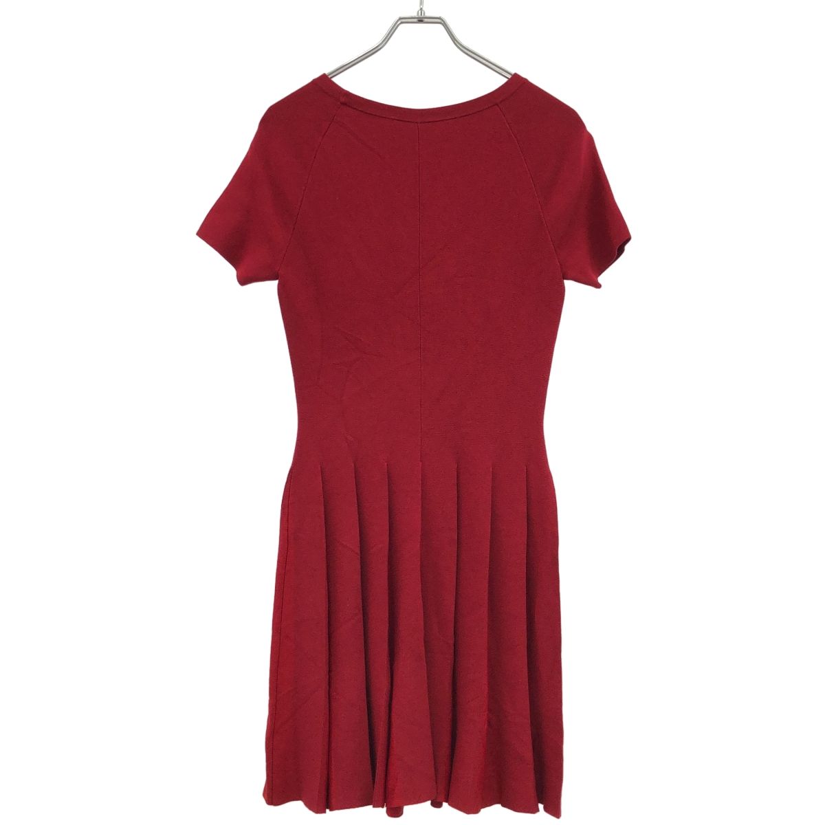 theory セオリー Pleat Tee Dress ニットドレスワンピース レッド M