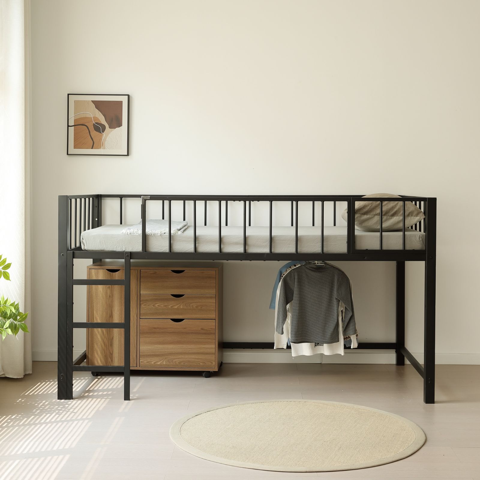 送料無料・数量限定】NANAMIロフトベッド パイプベッド シングル 高さ