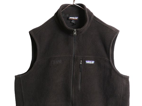 なクーポン配布中! US企画 パタゴニア クラシック シンチラ フリース ベスト メンズ XL 18年製 前開き フルジップ 重ね着 ハイネック ブラック 大きいサイズ