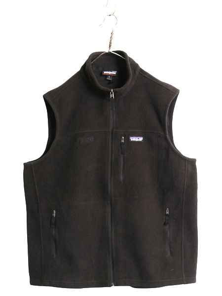 なクーポン配布中! US企画 パタゴニア クラシック シンチラ フリース ベスト メンズ XL 18年製 前開き フルジップ 重ね着 ハイネック ブラック 大きいサイズ