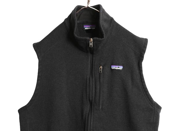 なクーポン配布中! パタゴニア ベターセーター ベスト メンズ XXL 19年製 フリース セーター 前開き フルジップ 重ね着 ワンポイント 大きいサイズ ブラック