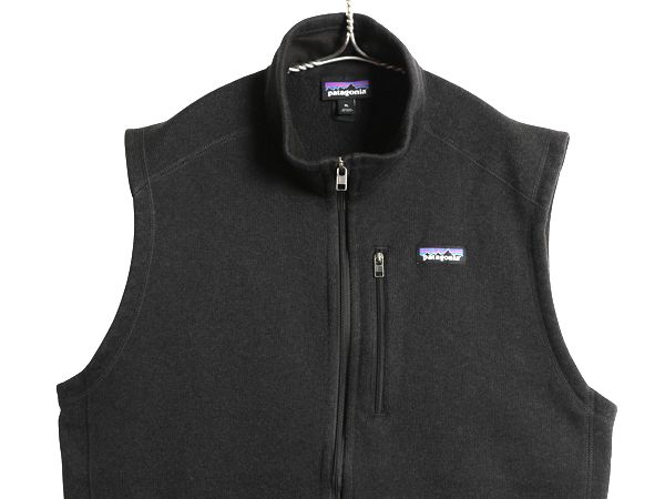 なクーポン配布中! パタゴニア ベターセーター ベスト メンズ XL 20年製 フリース セーター 前開き フルジップ 重ね着 ワンポイント 大きいサイズ ブラック