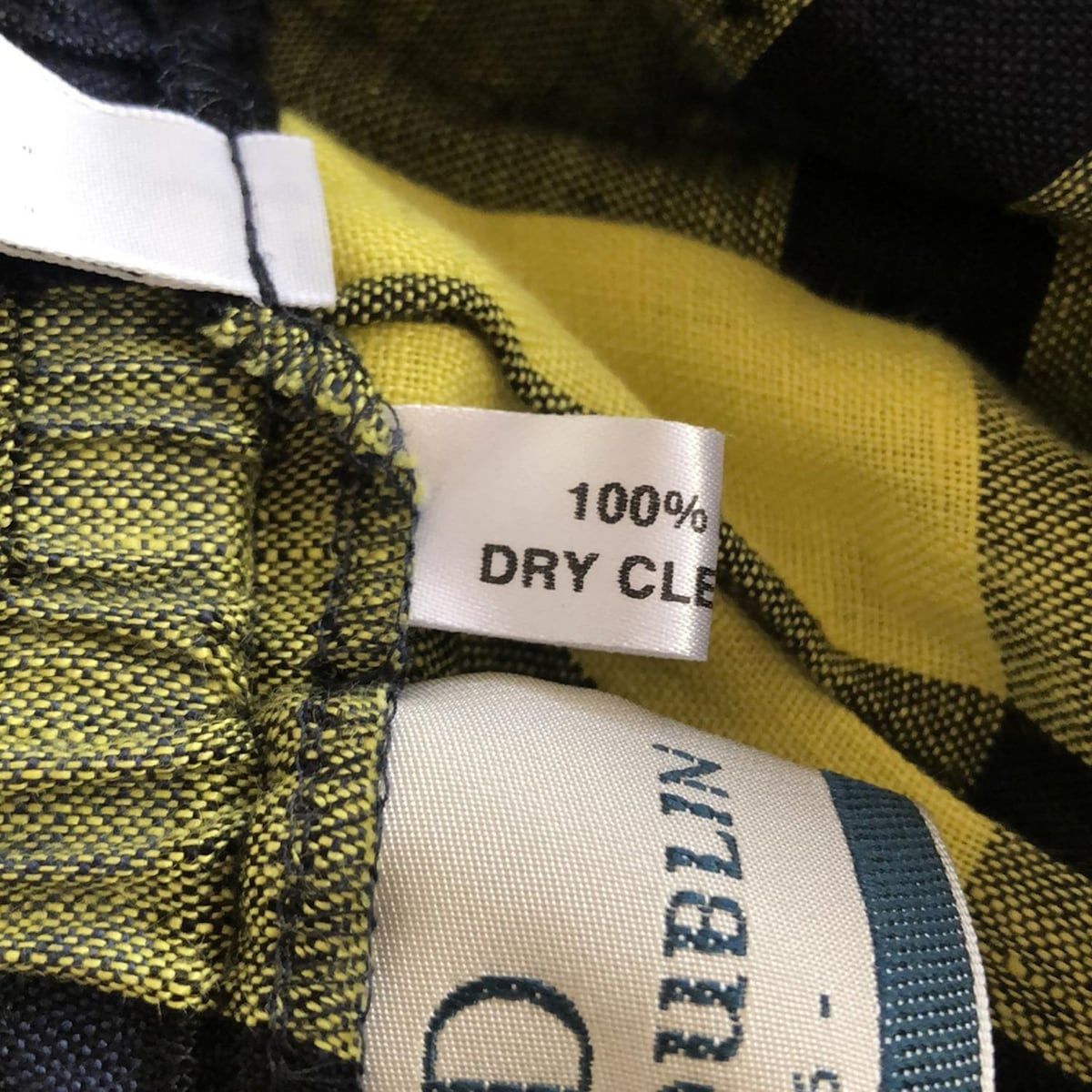 オニールオブダブリン 巻きスカート サイズ42 L レディース - イエロー×ダークネイビー×黒 ロング チェック柄 プリーツ GULLKHAN_COM