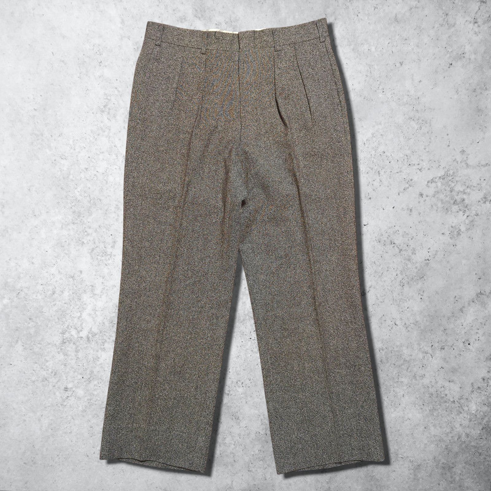 Burberrys' バーバリー 90s 日本製 ウール ツイード パンツ ツータック