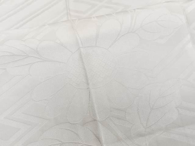 平和屋着物□長襦袢 無双仕立て 紗綾形花文 象牙色 正絹 逸品