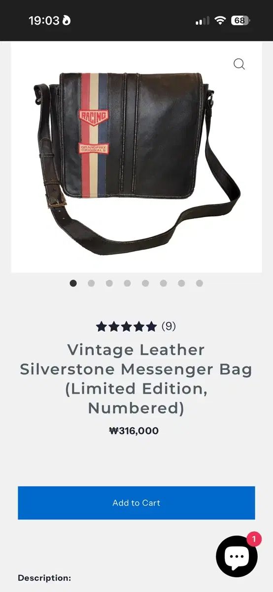 グランプリ オリジナル USA シルバーストーン メッセンジャーバッグ ナンバー 版