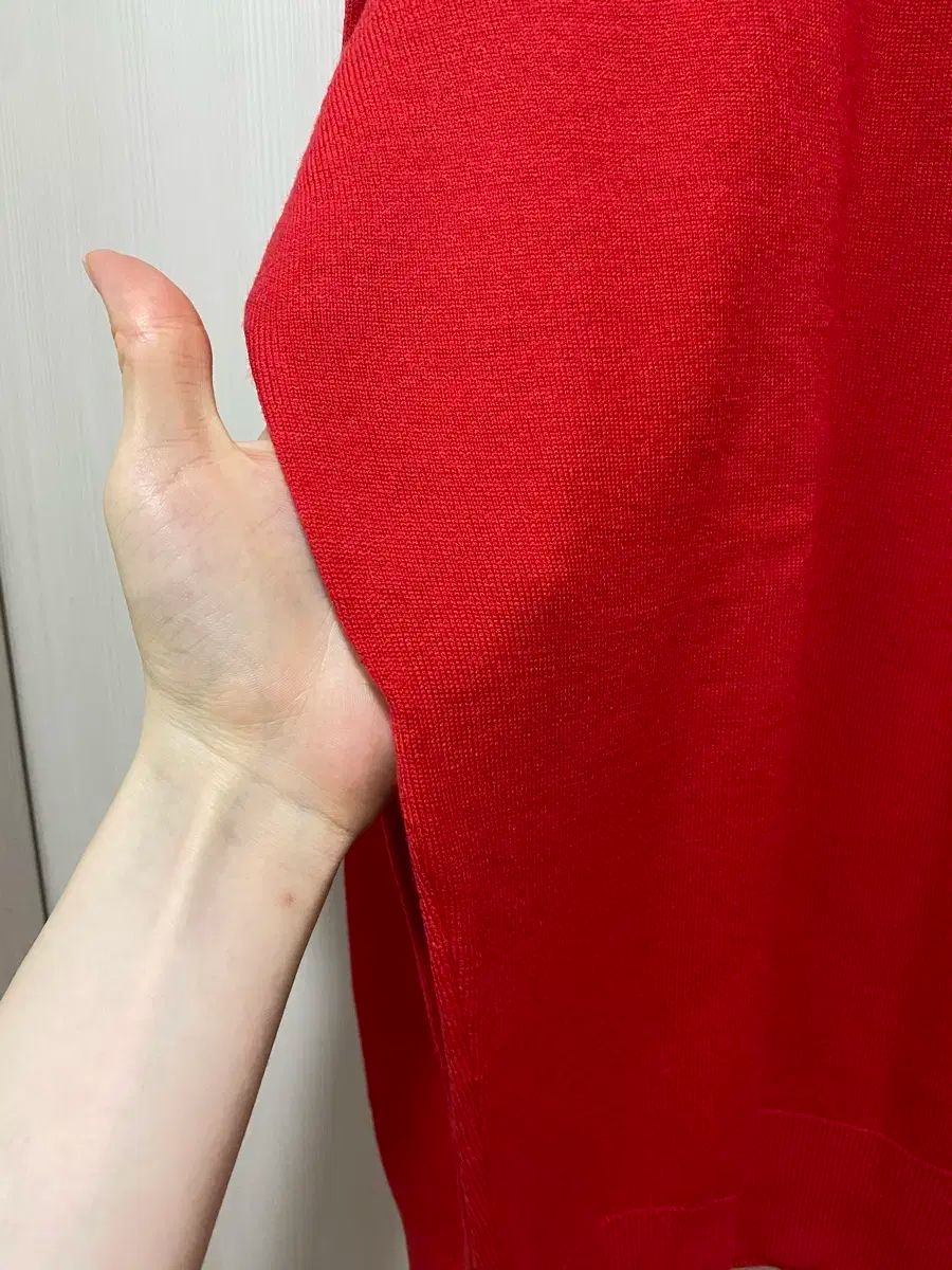 Maison Kitsuné メゾンキツネ レッド ニット XS