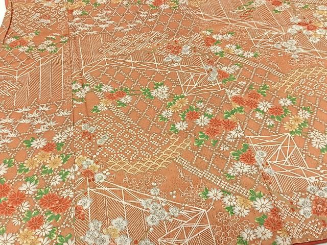 平和屋着物□上質な小紋 籬花文 金彩 正絹 逸品 CAAZ9234xi - メルカリ