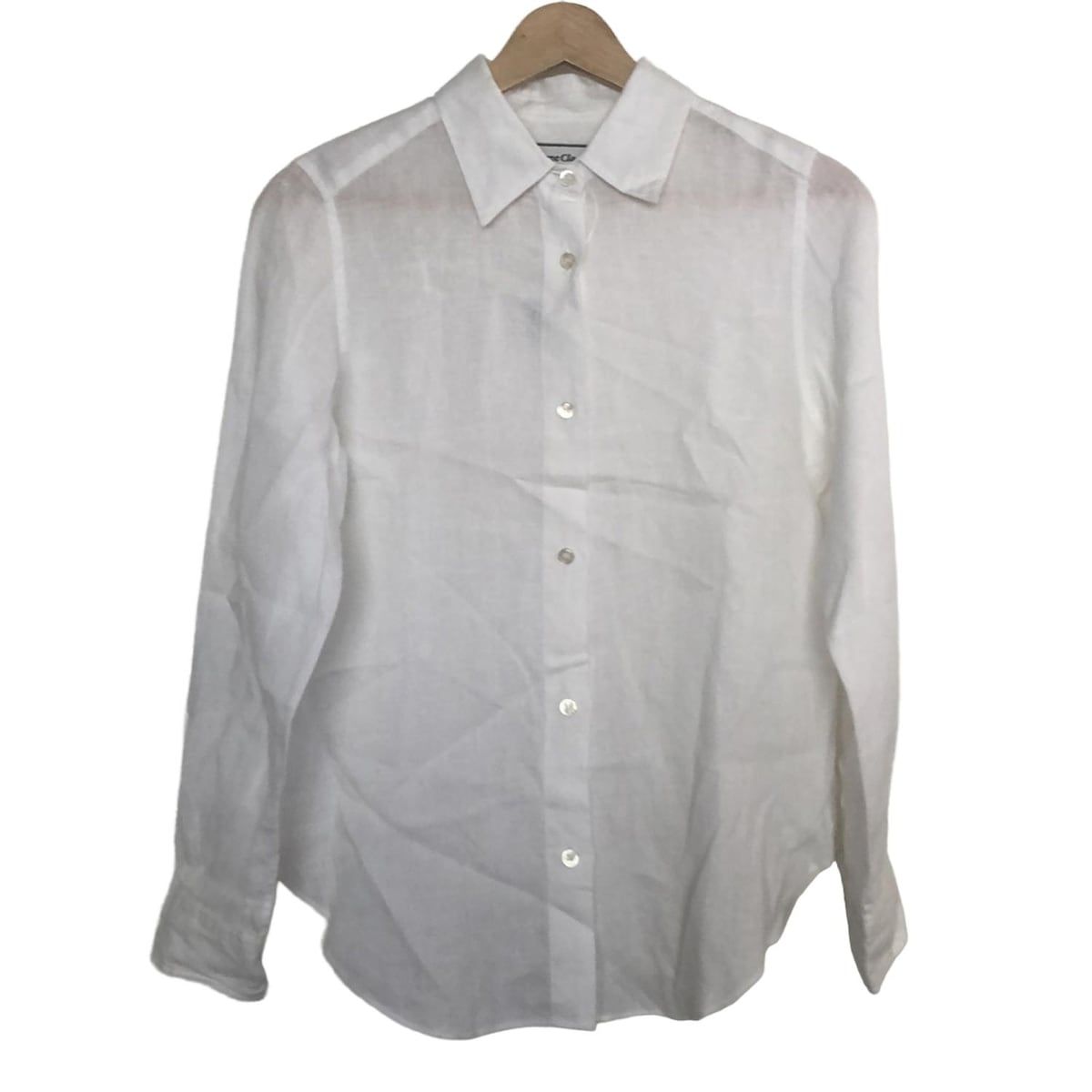 CLASSE ドゥーズィエム 長袖シャツブラウス サイズ36 S レディース - 白 麻