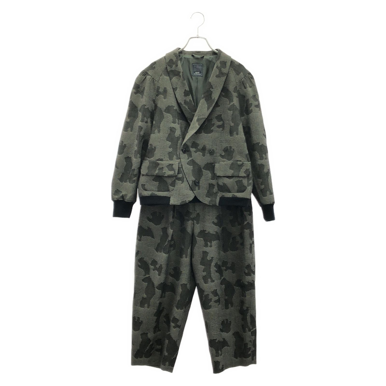 ミナペルホネン mina perhonen スーツ セットアップ グレー ウール セットアップ レディース Used A