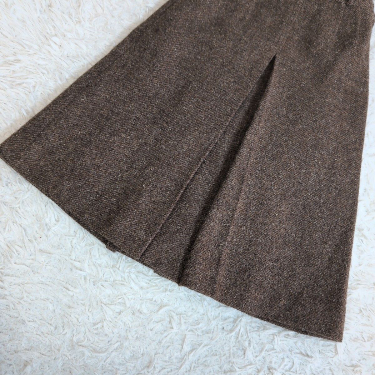 絶対お買い得！ バーバリー BURBERRY ウール スカートセットアップ ブラウン 大きいサイズ 13号 ヴィンテージ XL相当 シングル 2ボタン 参照紹介 ビンテージ ビジネス