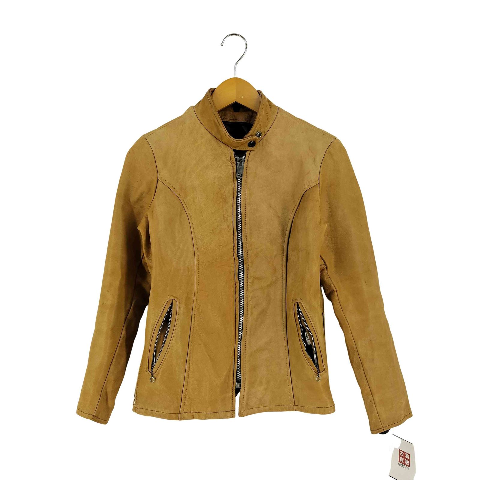 ユーズドフルギ 古着 60-70s SERVAL ジップ シングルライダース ジャケット レディース 9