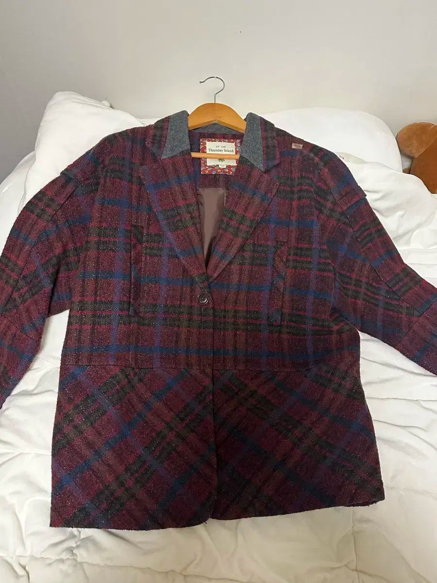 サースデーアイランド チェックウールジャケット