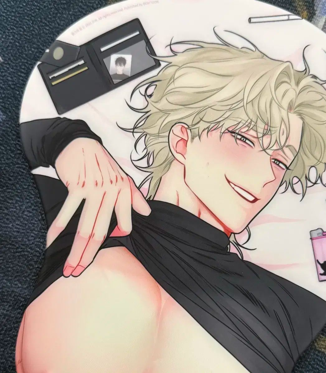 水辺の夜 レディース麻マウスパッド