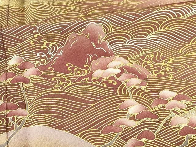 平和屋着物□豪華黒留袖 作家物 立波松文 暈し染め 金彩 正絹 逸品