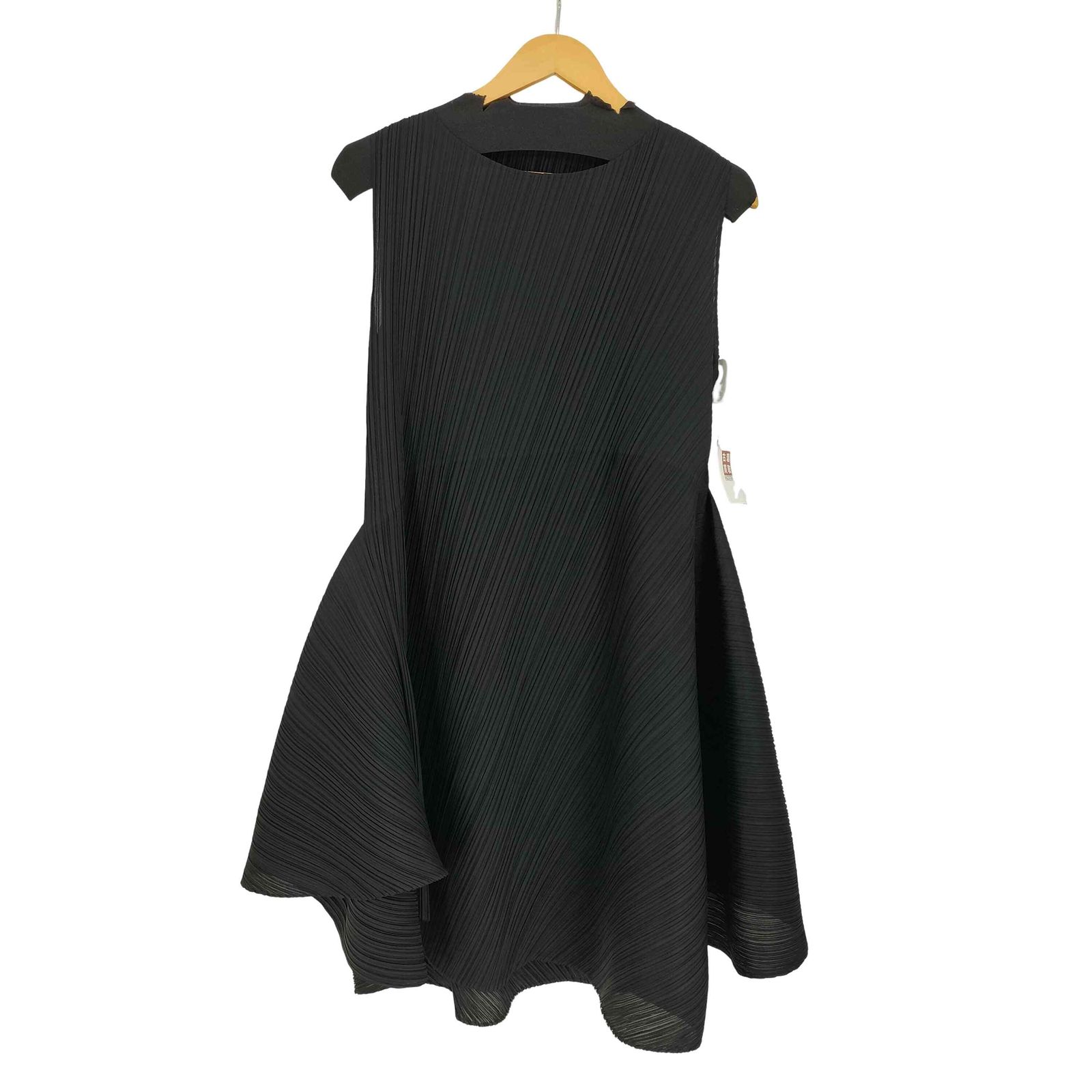 プリーツプリーズイッセイミヤケ PLEATS PLEASE ISSEY MIYAKE 18ss 斜めプリーツ 変形 ノースリーブ フ ワンピース レディース JPN 3