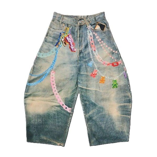 Feinicko｜フェイニッコ POLYCHROME GUMMY DENIM PANTS 3D ポリ