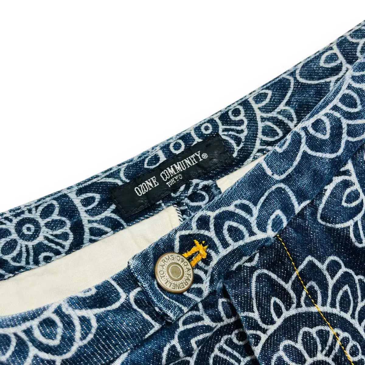 オージョン コミュニティ エスニック フラワー ヴィンテージ ハーフ パンツ DECORATOM_COM_BR