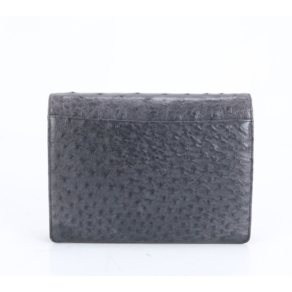 コンテス オーストリッチ レザー クラッチ バッグ ハンド ポーチ 本革 ブラック 黒 ミラー 付属 レディース RRM CY4-7 DECORATOM_COM_BR