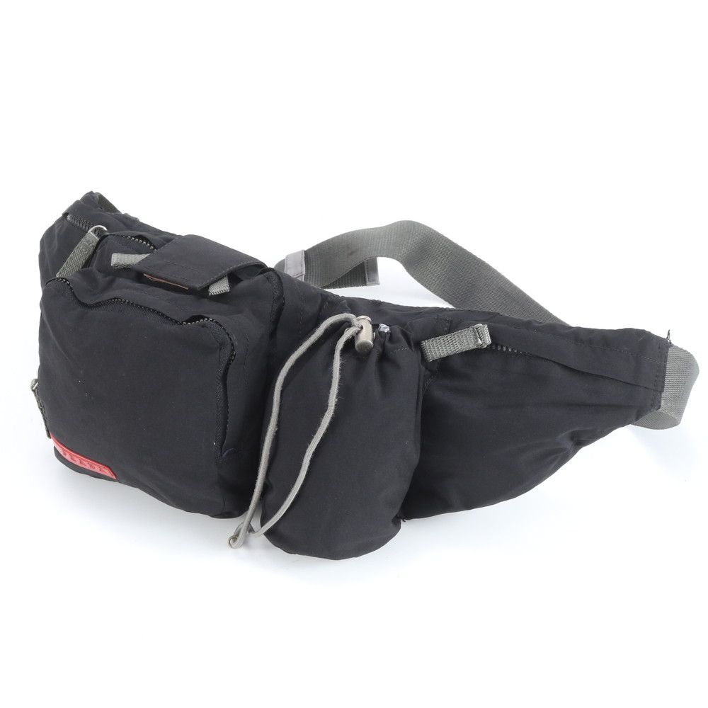 プラダ スポーツ ナイロン ボディバッグ 斜め掛け ボディ ウエストポーチ ショルダー ブラック 黒 メンズ ECM CX38-9