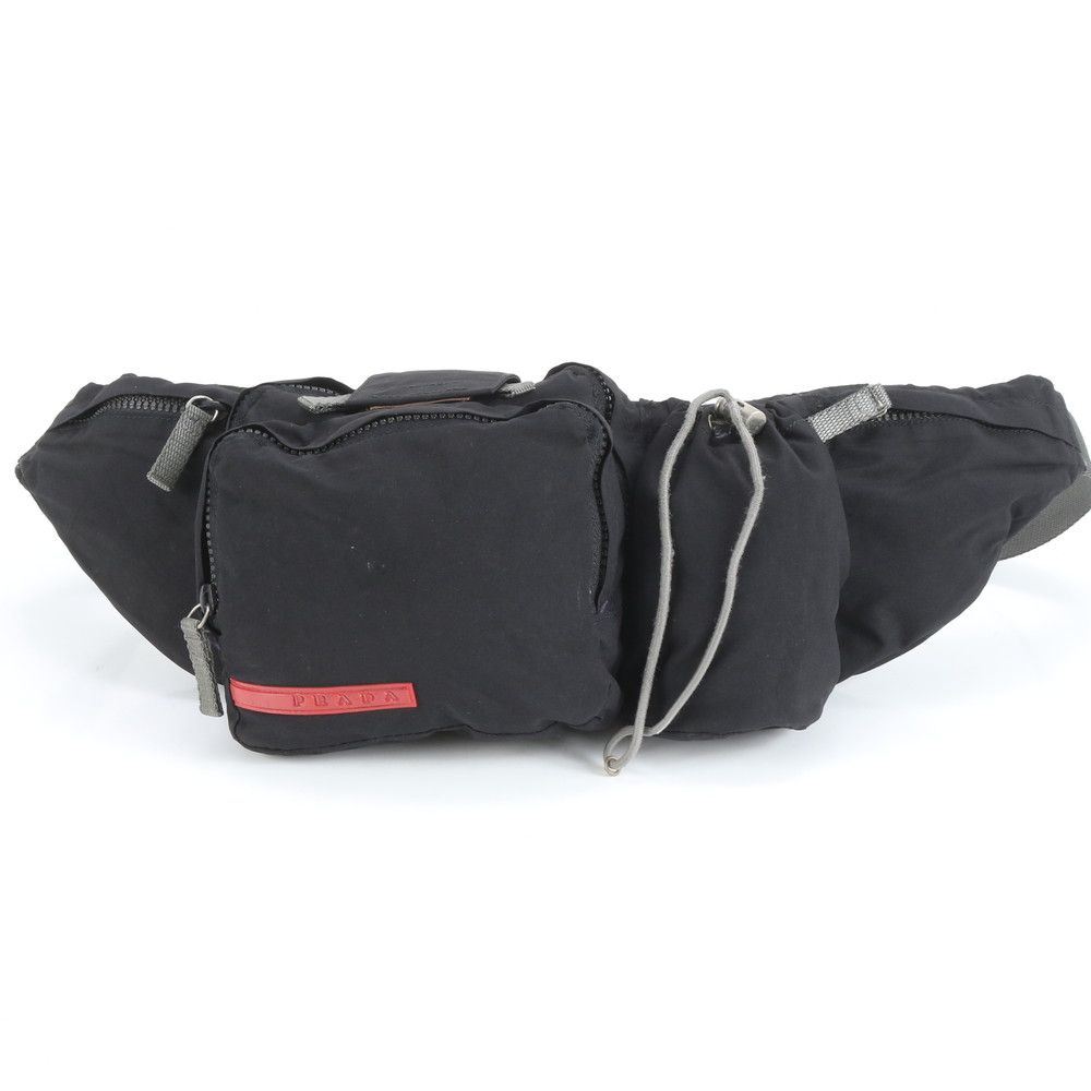 プラダ スポーツ ナイロン ボディバッグ 斜め掛け ボディ ウエストポーチ ショルダー ブラック 黒 メンズ ECM CX38-9