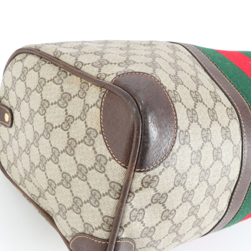 グッチ GGスプリーム シェリー ライン レザー ボストン バッグ 出張 旅行 トート 本革 ブラウン A4 レディース ECM CX39-1 DECORATOM_COM_BR