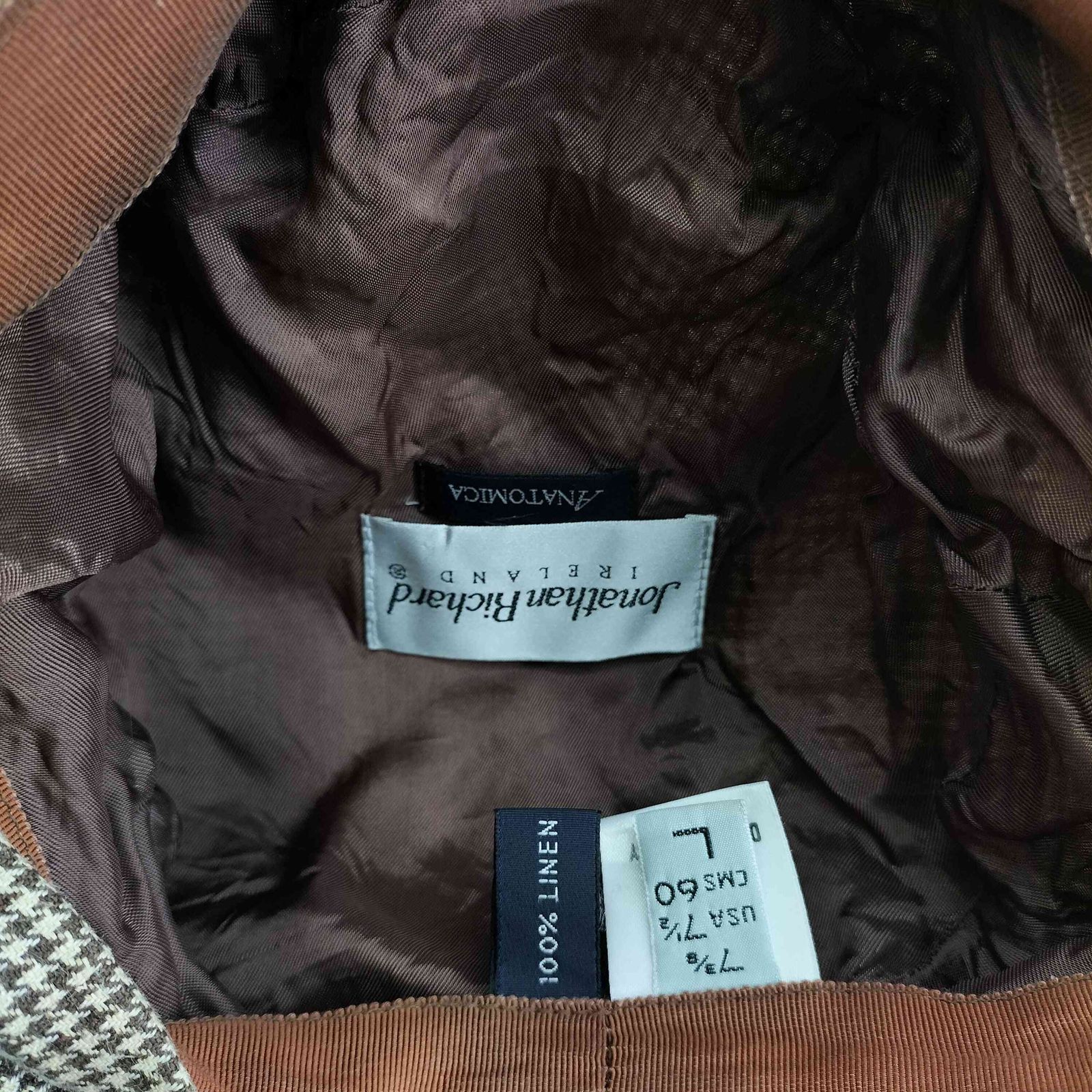  アナトミカ ANATOMICA JONATHAN RICHARD 千鳥格子キャスケット メンズ 表記無 キャスケット 帽子