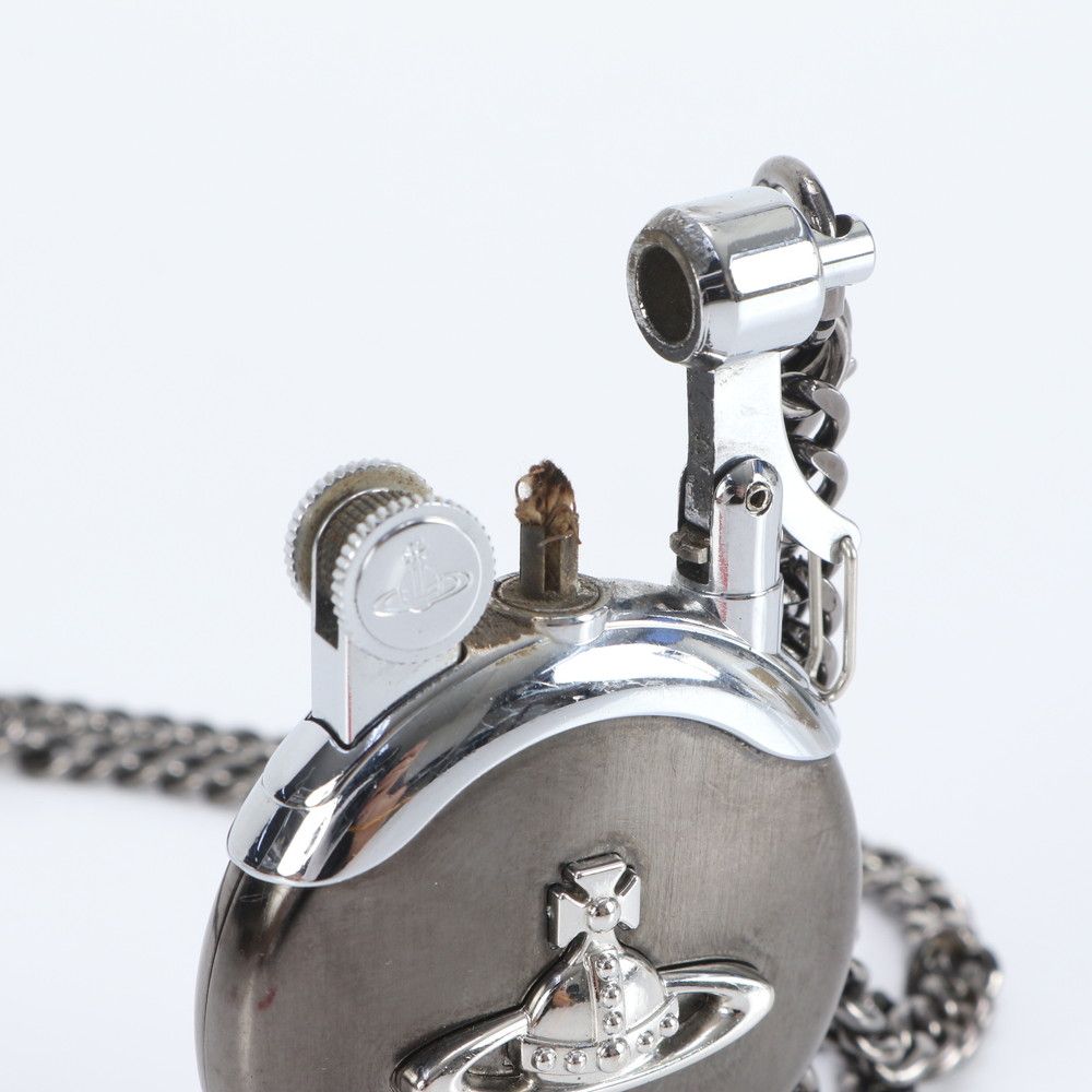 明日15時半まで ヴィヴィアンウエストウッド オーヴ メタル ORB チェーン付 オイル ライター ペンダント 喫煙具 ネックレス ECM CX43-7 発送不可