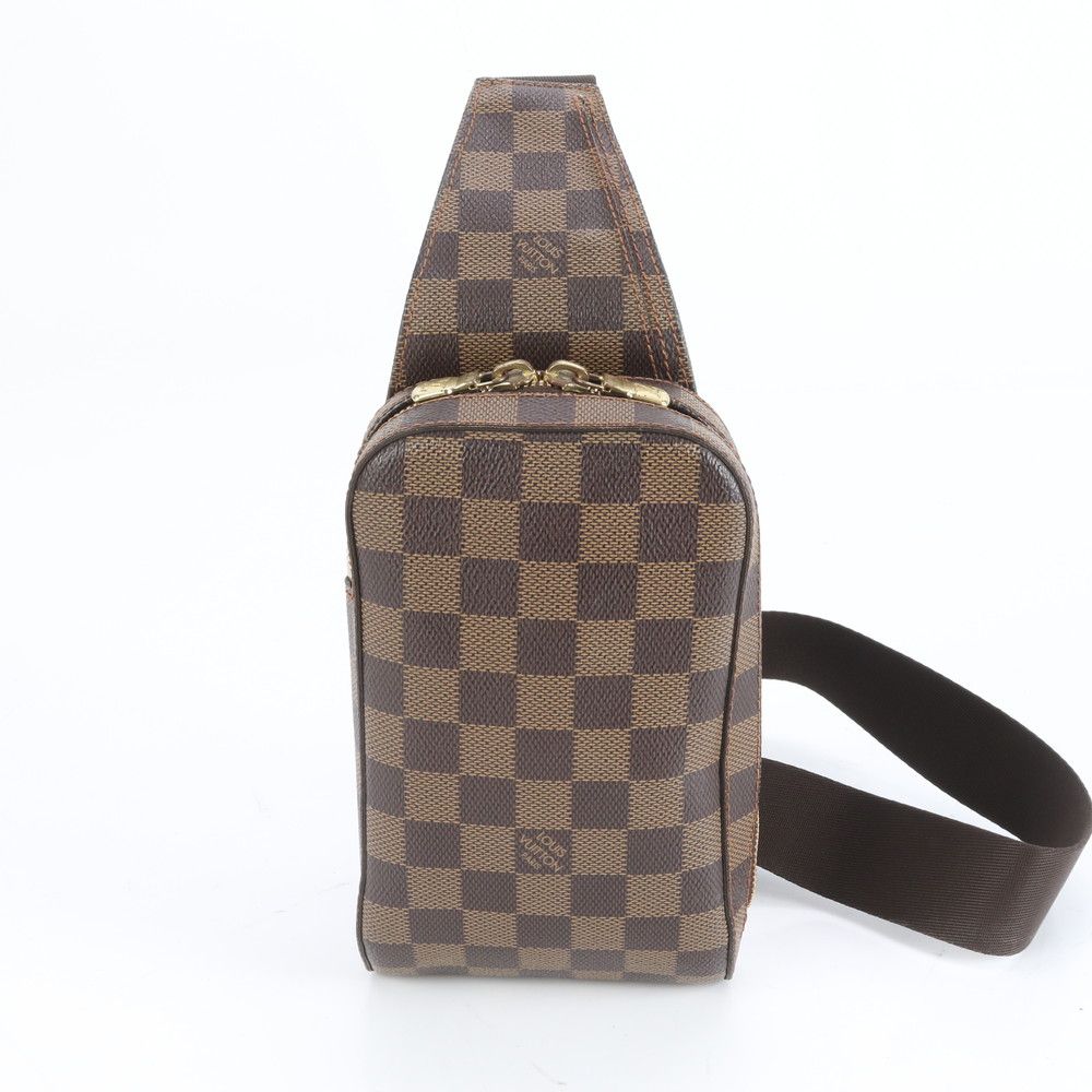 ルイヴィトン ダミエ ジェロニモス N51994 レザー ボディバッグ 斜め掛け ボディ ショルダー メンズ EUM CY12-10