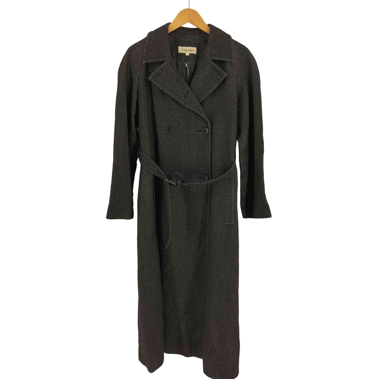 カルバンクライン CALVIN KLEIN 80-90s ベルテッド ダブル チェスターコート レディース 7