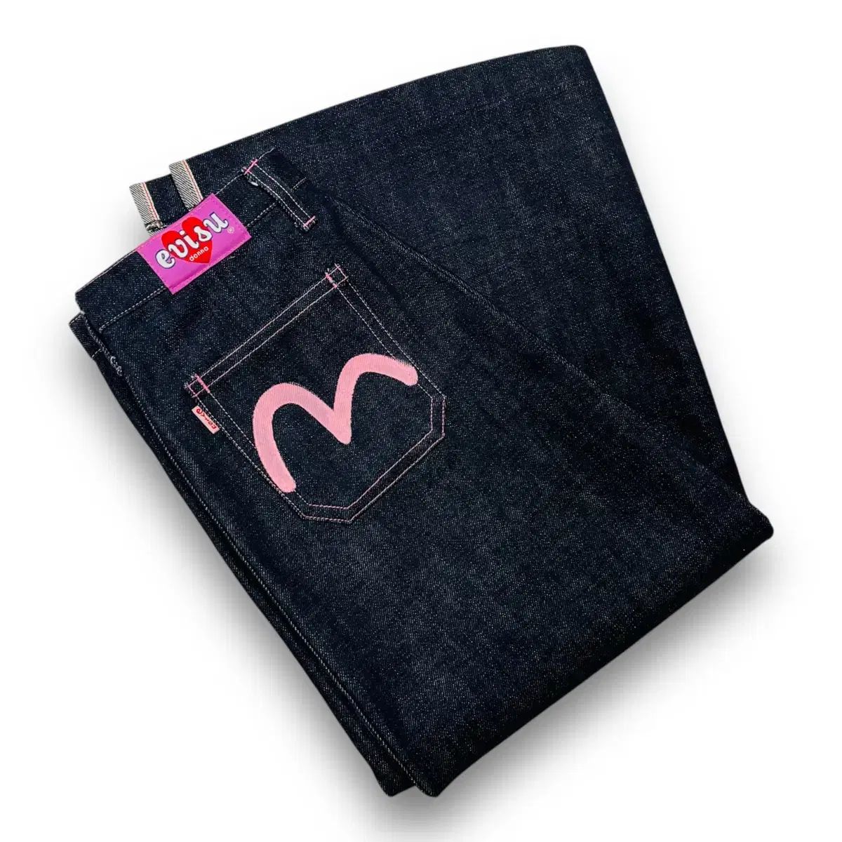 EVISU エヴィス OG ピンク シグネチャ ロゴ スカート