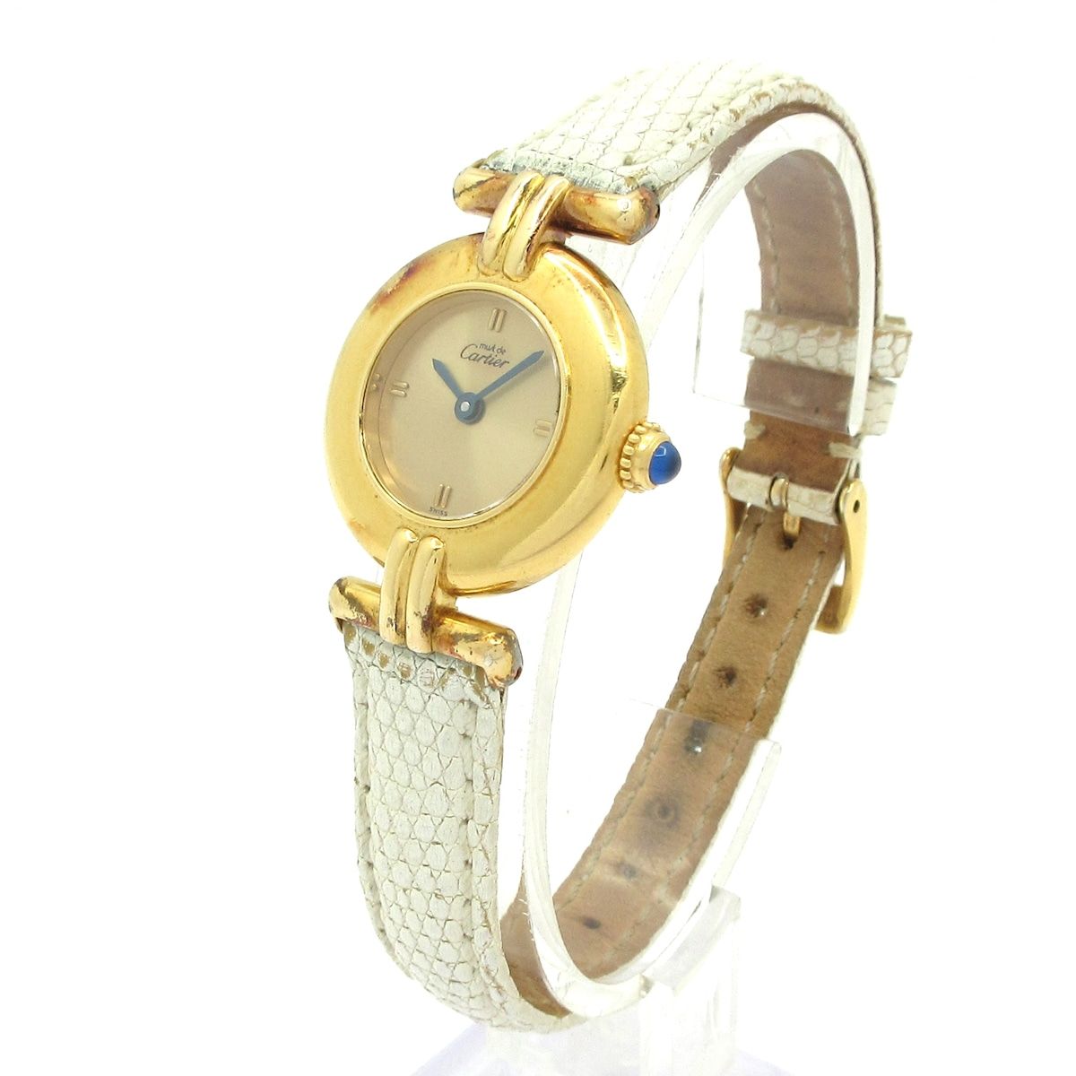 Cartier カルティエ 腕時計 マストコリゼ ヴェルメイユ W1008554 レディース 925 社外革ベルト ゴールド