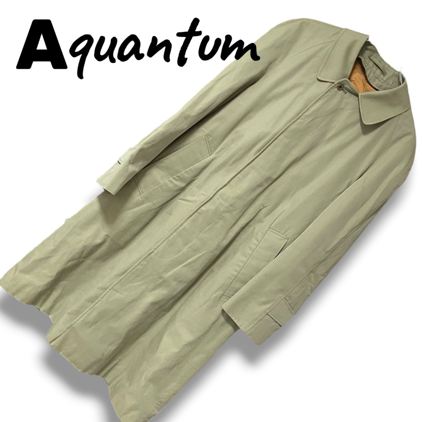 Aquascutum アクアスキュータム カーキ メンズ ロングコート トレンチ
