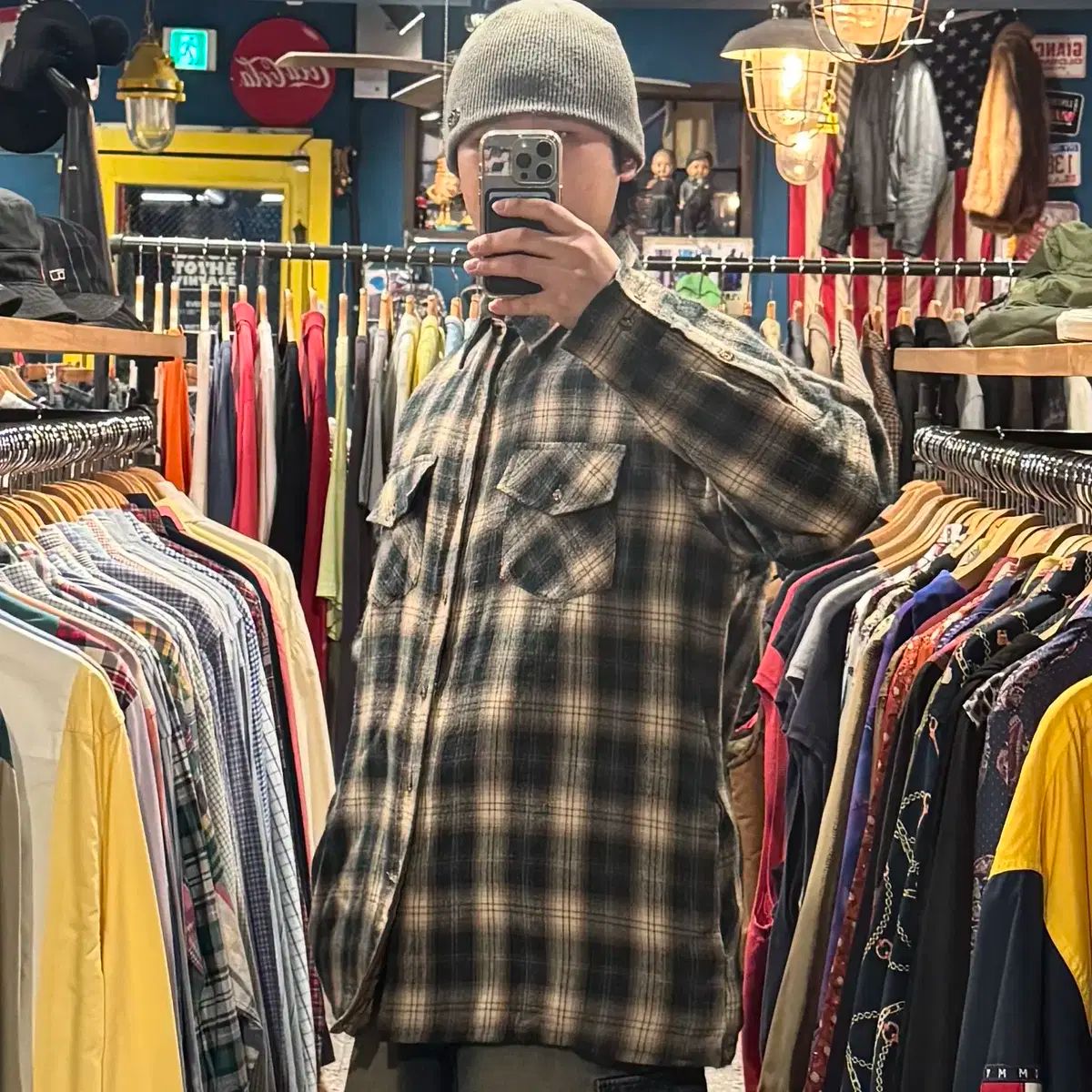 チェック シャツ