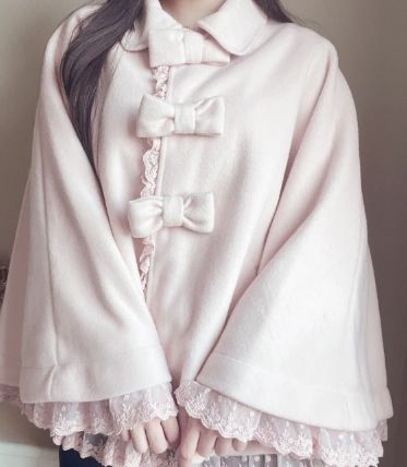 リズリサ リボン ピンク ケープ コート マント ポンチョ 姫ギャル ロリータ 量産型 ロリータ GULLKHAN_COM