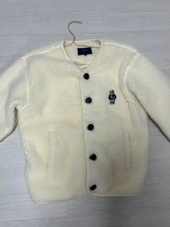 エンブロイダリー ＆ レス ボア フリース ジャケット アイボリー GULLKHAN_COM