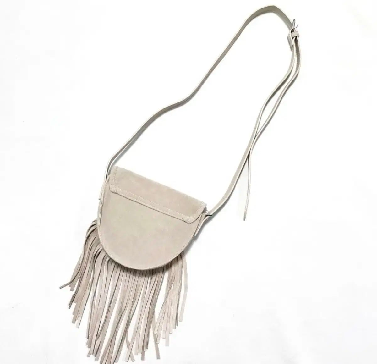 麻ウジ フリンジ コンサート コンチョ スウェード バッグ