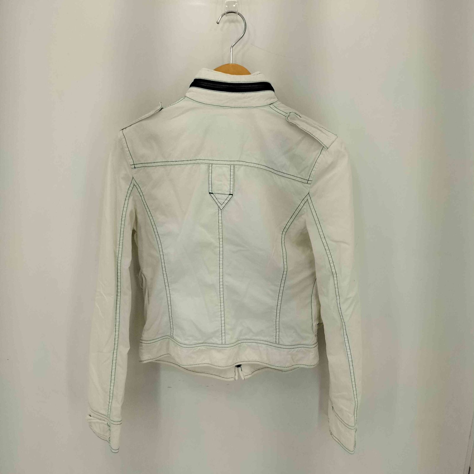 ダナキャランニューヨークジーンズ DKNY JEANS 00s マルチポケット ステッチデザイン クロップドジップアップジャケット Y2K レディース M