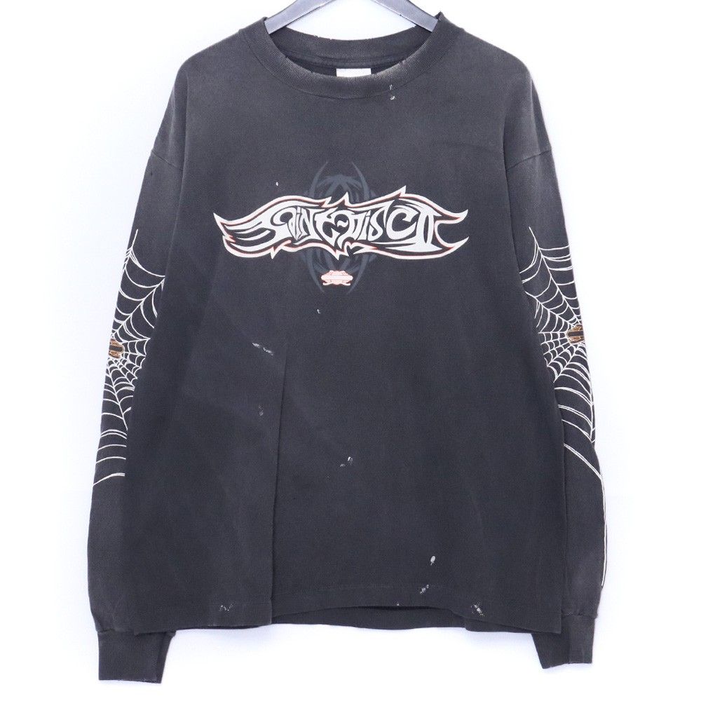 SAINT MICHAEL INSANITY ML_LS TEE Mサイズ ブラック SM-HR8-0000-C41