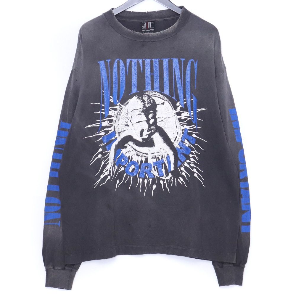 SAINT MICHAEL 河村康輔 LS TEE NOTHING IMP Lサイズ ブラック SM YS 1 0000 C 35