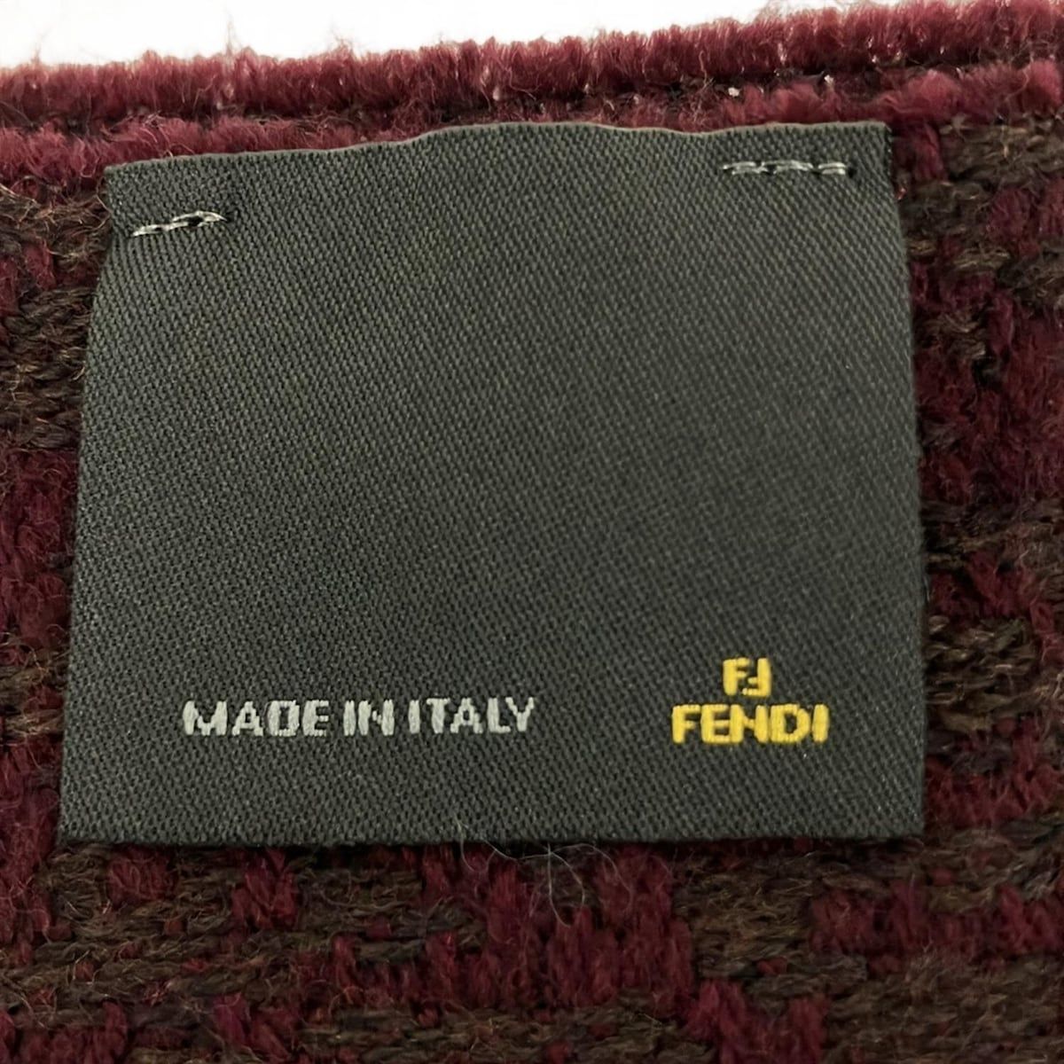FENDI フェンディ マフラー - ボルドー×ダークグレー ウール MERCADOAVALIA_COM_BR